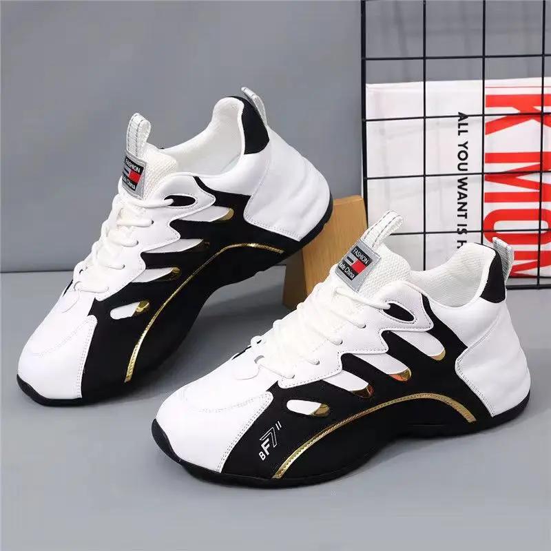 

Модная мужская обувь 2025 Лето Новые кроссовки для мужчин Легкие Удобные Унисекс Кожаные Мягкая платформа Вулканизированная обувь 43