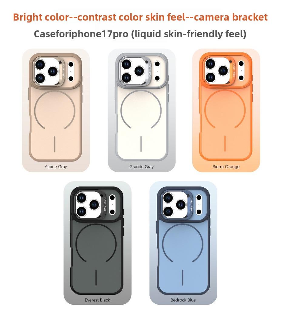 Quality Magnetic Matte Metal Lens Stand For Magsafe Case For iPhone 17 Pro Max Air 16 Plus 15 14 13 12 11 Wireless Charge Cover