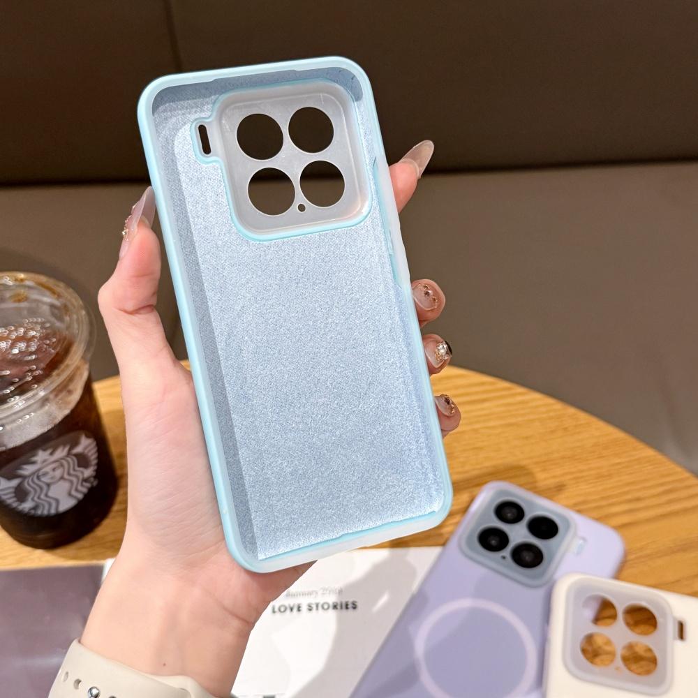 Fashion Jelly 2 In 1 Liquid Silicone For Magsafe Magnetic Phone Case For XiaoMi Mi 15 14 Pro Frosted Non-Slip Soft Bumper Cover