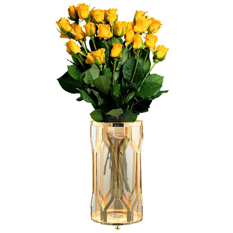 1 Stück Glasvase Blumenarrangement Galvanisierte Ornamente Eisen Glasvase Hydrokultur