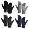 1Pair Warm Gloves Autumn Winter Gloves For Men Cold-Proof Warm Gloves Cycling Full Finger Touch Screen Gloves Gifts
