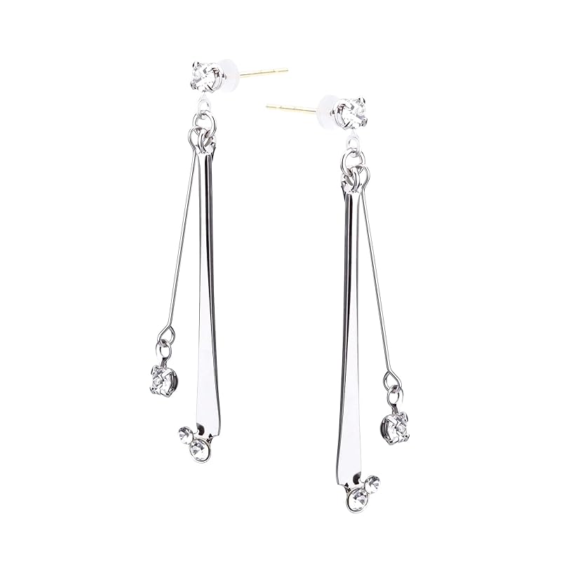 

LOKUMI earrings made in Japan 18k gold K18 post K18 Compatible with metal allergies metal bar swing stud ladies simple Popularity metallic Larger