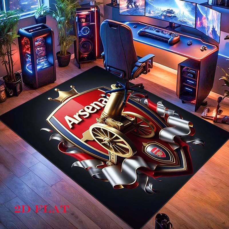 The Gunners Logo Carpet Rug for Living Room Bedroom Home Sofa Decoration,Kids Play Nonslip Floor Mat