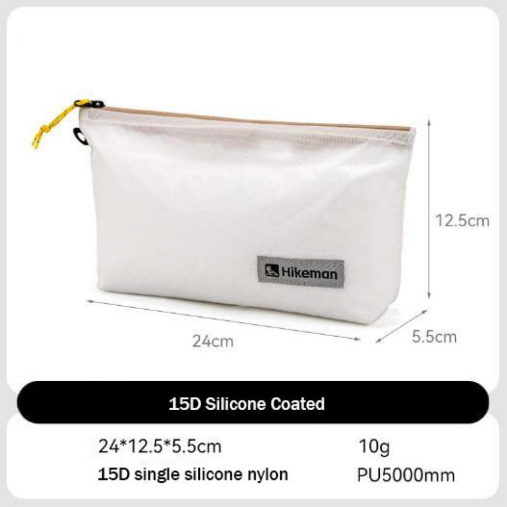 

Portable Outdoor Storage Bag Silicone Coated Clothing Sorting Bag For Clothes Travel Hiking білий