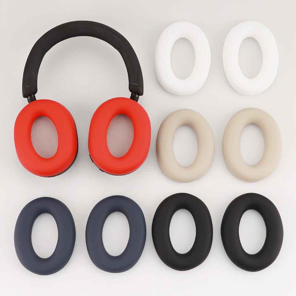 For Sony WH-1000XM5 2PCS Silicone Earpad Covers Headphones Earcups Sleeves Replacement Washable Sweat-Proof Noise Reduction