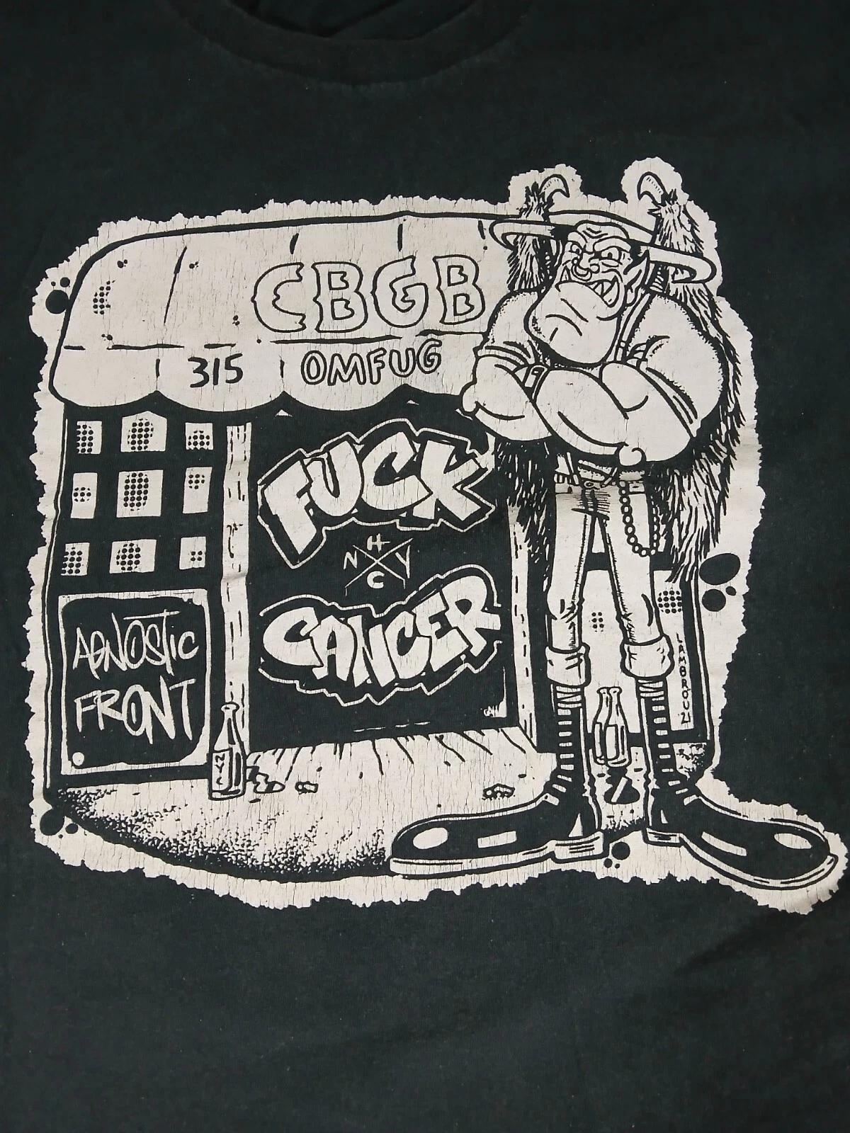 Agnostic Front F Cancer Riger Miret Fund Raiser T Shirt CBGB NYHC Hardcore... 2XL