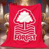 Nottingham Forest Pattern Flannel Blanket High Quality All Seasons Warmth and Comfort Perfect for Christmas Gifts.