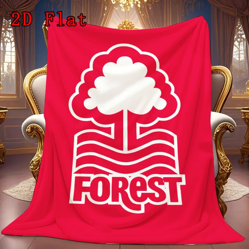 Nottingham Forest Pattern Flannel Blanket High Quality All Seasons Warmth and Comfort Perfect for Christmas Gifts.