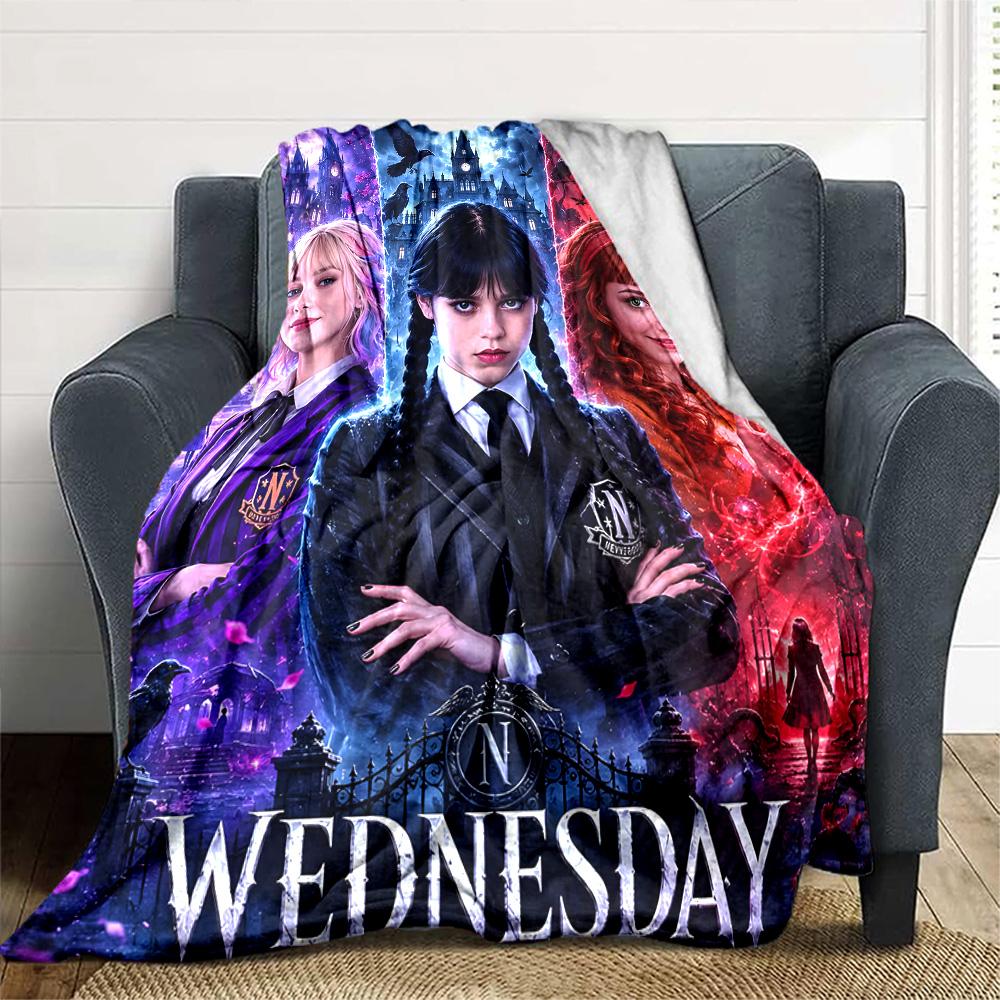 1pc Wednesday Blanket, Gift, for Men and Women, Soft Blanket, Good for Sofa Bed Couch Travel, Lightweight Flannel Blanket