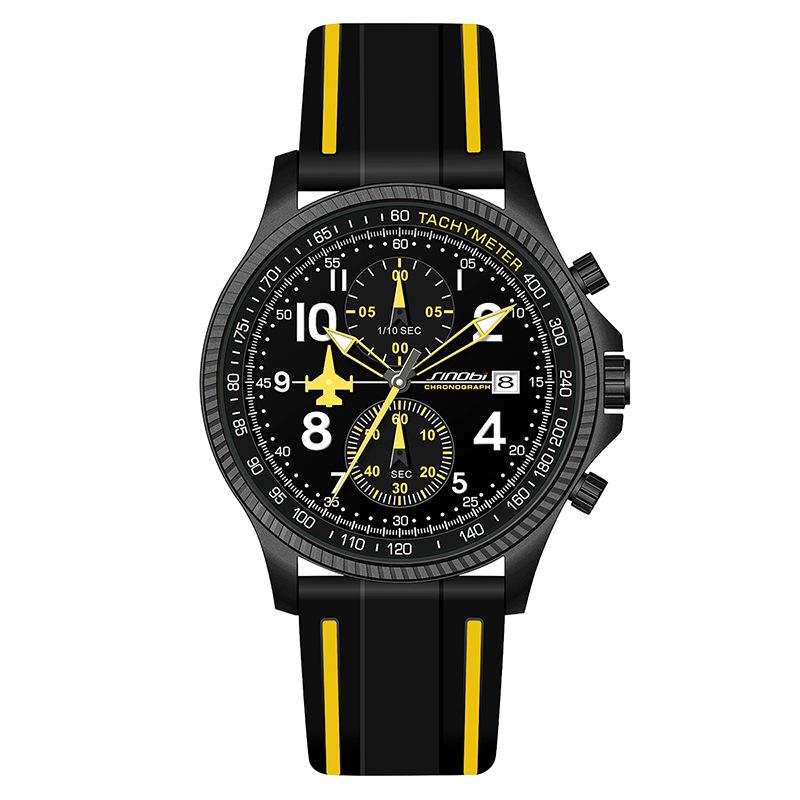 Men S Watch Trendy Men S Cool Sports Multi-Function Watch Waterproof Luminous Quartz Watch Men S 9870