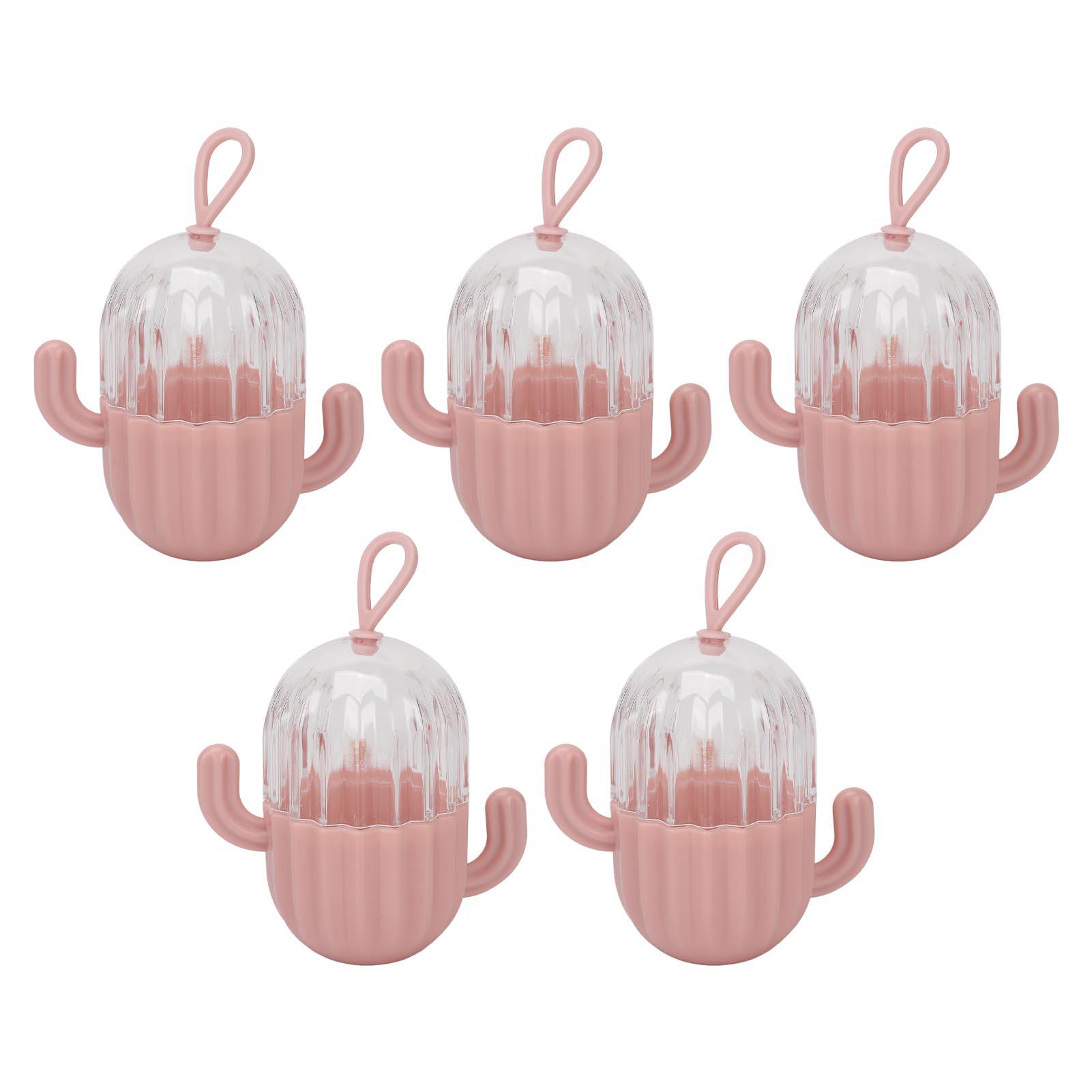 

5 шт., коробки для хранения яиц в форме кактуса, прозрачный органайзер для спонжей для макияжа, держатель для яиц для красоты