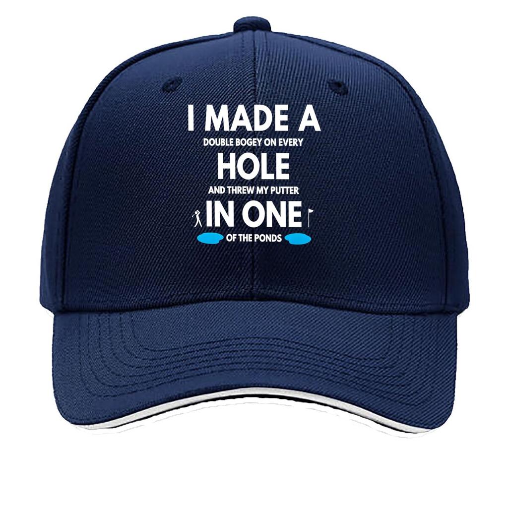 Funny I Made a Hole in One Golf  Vintage Adjustable Dad Hat Suitable for Golf Course Outfits  Ca Sandwich Baseball Cap