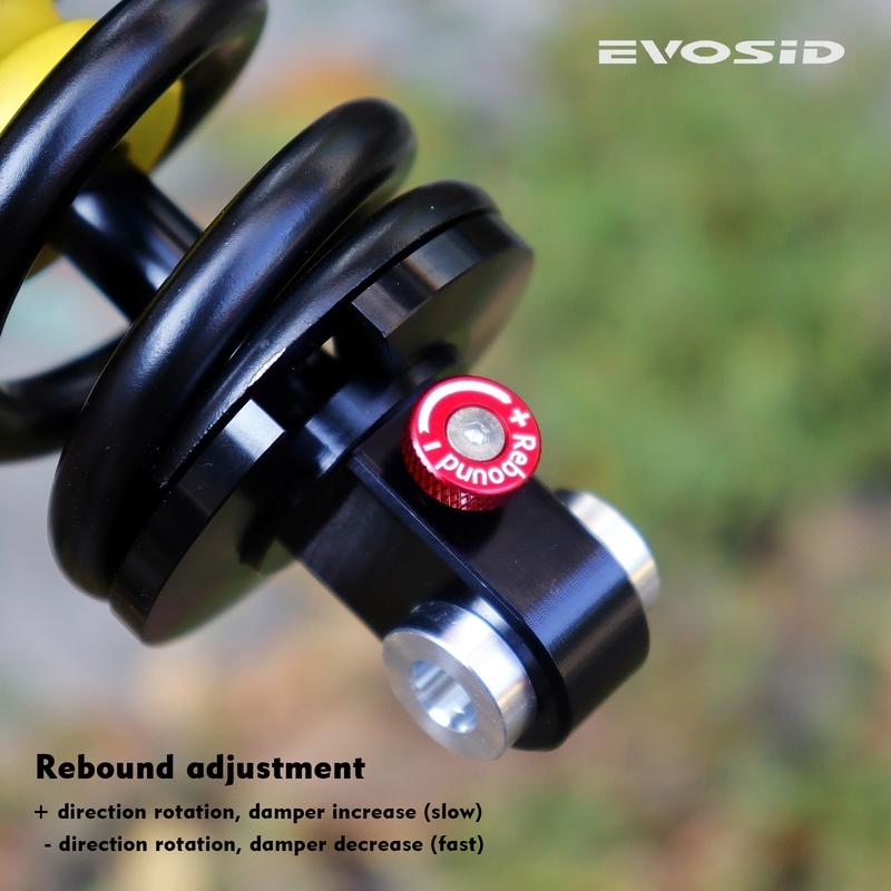 EVOSID Mountain Bicycle Rear Shock Absorber 550lbs Oil Spring Suspension MTB Bike Rear Shock 190/210/230mm Soft Tail Motor Shock