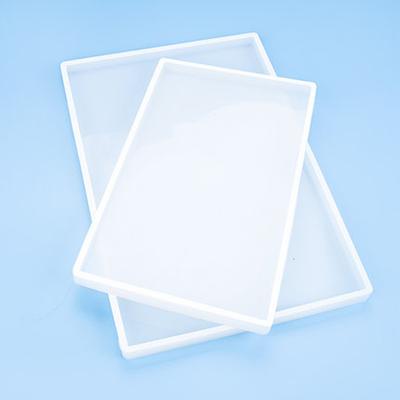 1X DIY Rectangle Silicone Mold Epoxy Casting Coaster Fruit Dish Plate Tray Mould