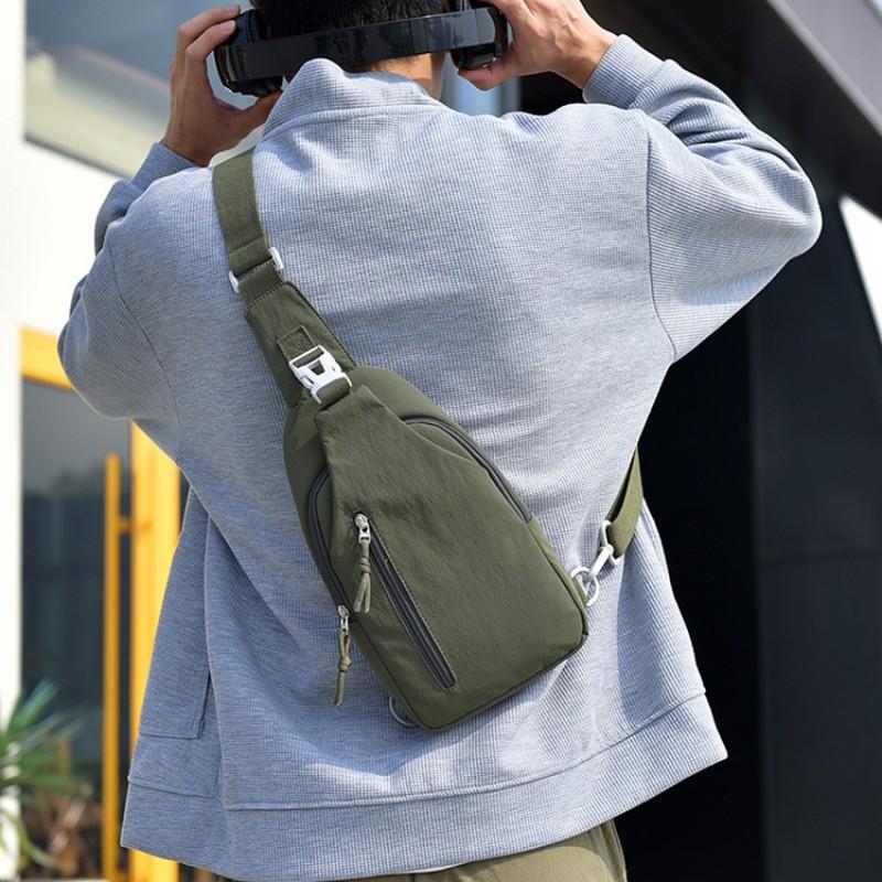 Men's Chest Bag Nyl Lightweight Waterproof Shoulder Bag Portable Sports Leisure Crossbody Bag For Women Multi-pocket Sling Bag