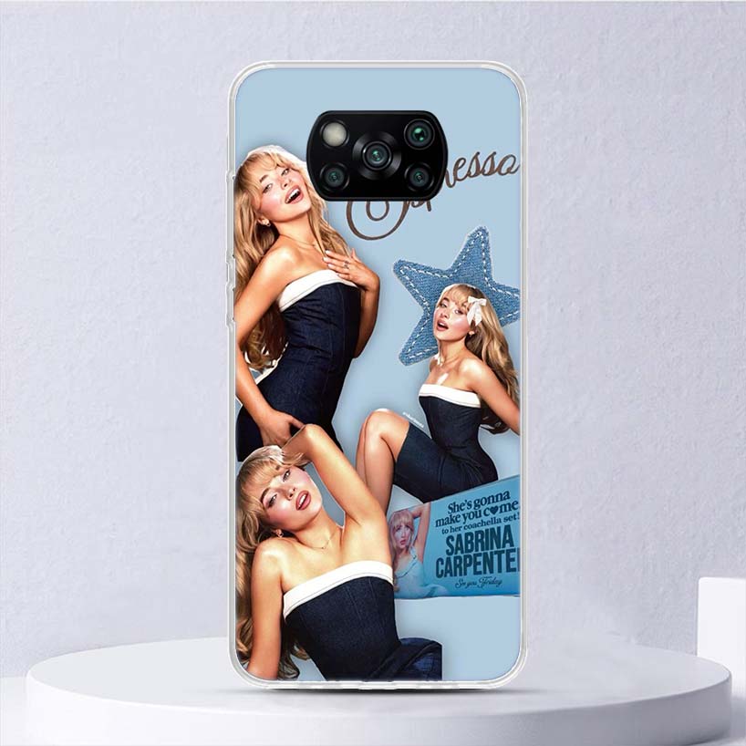 CR66 S-Sabrina C-Carpenter Soft Case For Xiaomi Poco X7 X6 X5 X4 X3 Nfc F7 Ultra F6 F5 Pro Phone Cover F4 Gt F3 M5S M4 M3 M5 M6