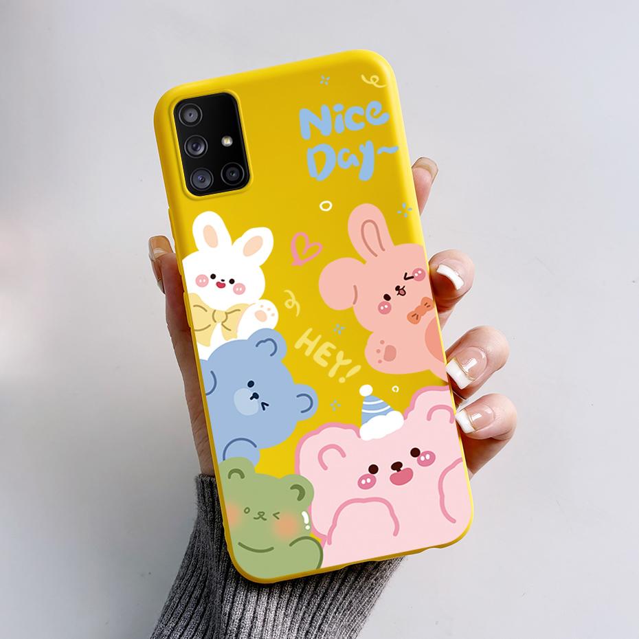 For Samsung Galaxy A51 A71 5G Case SM-A516F SM-A716F Soft Slim Cute Cartoon Frog Back Cover Fundas Bumper For Samsung A 51 Coque
