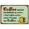 Vintage Coffee Metal Tin Sign Plaque Metal Plate Retro Wall Art Posters For Cafe Bar Pub Kitchen Club Iron Painting Decoration