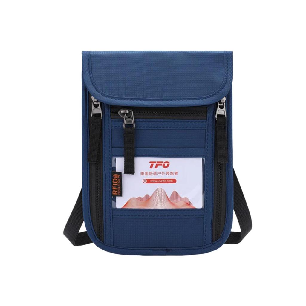TFO Travel Document/Passport Bag, Neck Strap, Multifunctional, Crossbody Bag, 9802408 Blue, 15.5*22cm