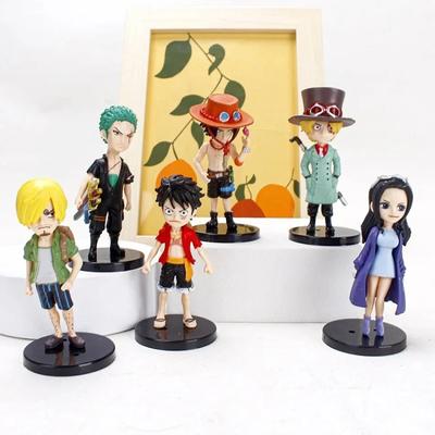 6 ks/sada anime one piece akční figurka pvc luffy nová akční sběratelská figurka model dekorace panenka dětské hračky pro vánoční dárek