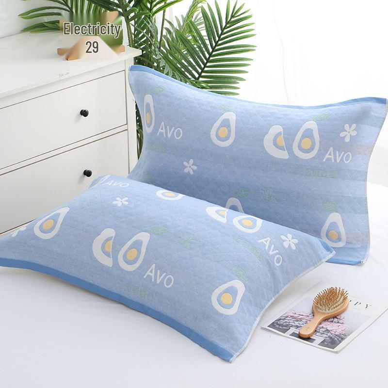 Three-Layer Gauze Cotton Pillowcases: Dirt-Resistant, Mite-Proof, Soft, Thickened, No Pilling or Shedding.
