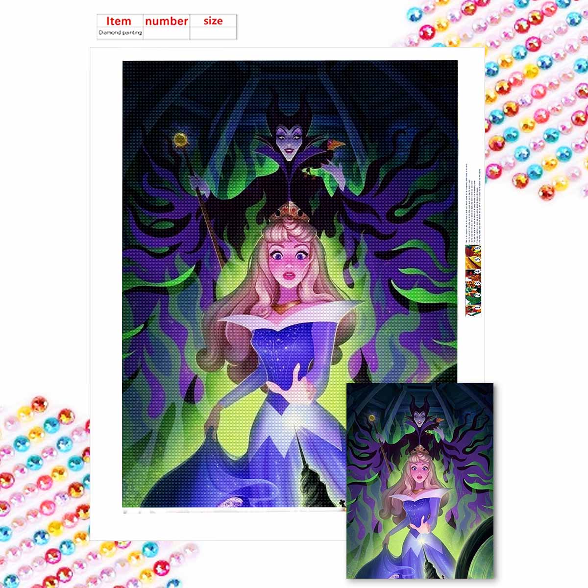 

DIY Diamond Painting Snow White and The Witch Cross Stitch Kit Mosaic Art Diamond Painting Full Circle Diamond Home Decoration Round 20x30cm