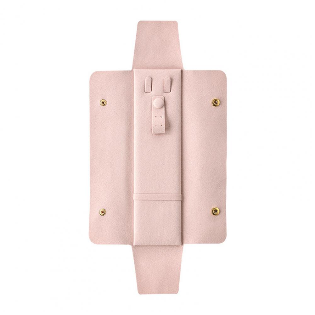 Travel Jewelry Organizer Jewelry Storage Bag with Button Closure Microfiber Jewelry Pouch for Travel Scratch for Necklaces