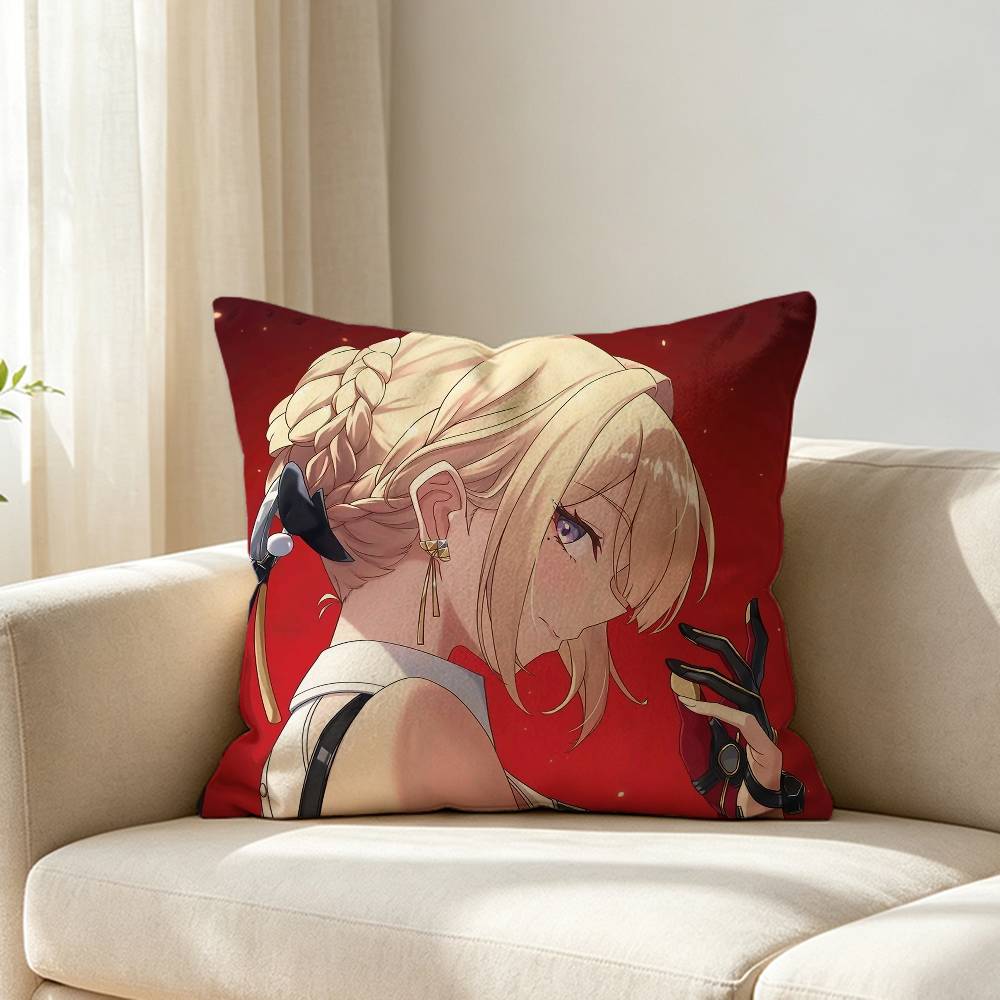 Zenless Zzz Eevelyn Custom Double Sided Print Square Pillow Cushion Cover