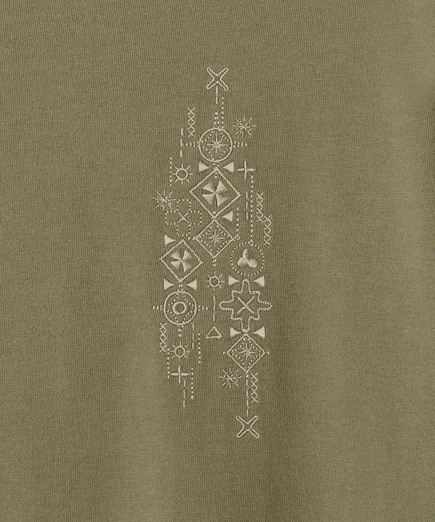 GAKKAI UNIONS Sunshine Embroidered Short Sleeve T-Shirt Olive