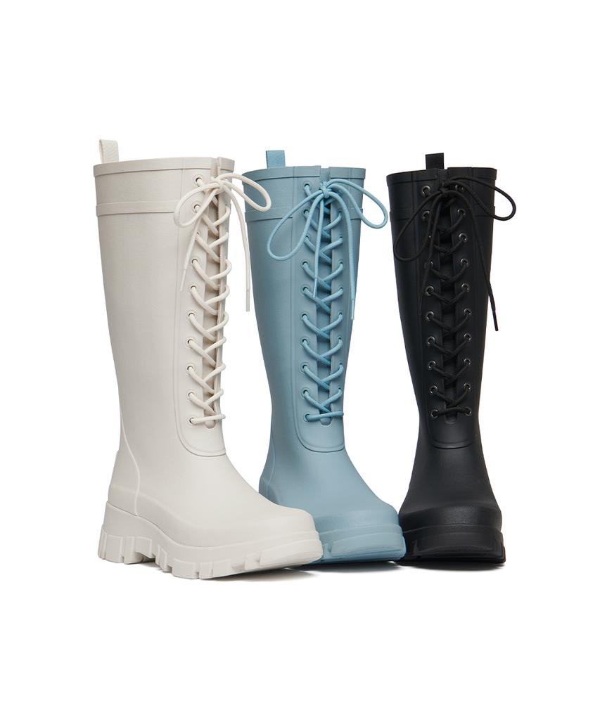 Rockfish Weatherwear Platformowe Sznurowane Kalosze Długie - 3 Kolory