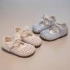 New Summer Girls' Princess Sandals Woven Hollow Children'S Beach Shoes Walking Shoes Fashionable Soft Comfortable Flat Shoes