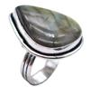Labradorite Natural Gemstone Antique Silver Plated Ring US Size-6.25 R 5174