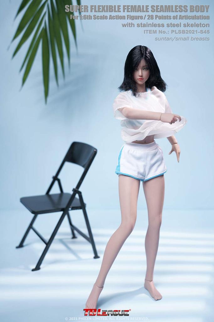 Scale Action Figure TBLeague Innocent Girl Asian Junior High School Student Ultra Flexible Seamless Body Small Bust Tanned Beautiful Female Body and