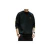 Li Ning Plain Letter Print Fleece Crewneck Sweatshirt Men Sweatshirt Black AWDS469-1