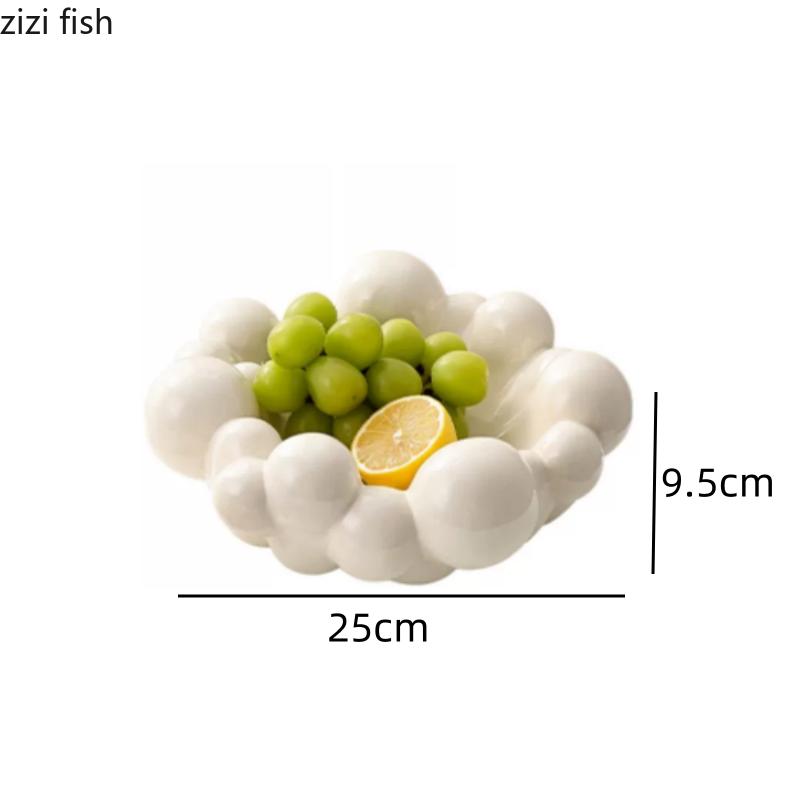 Cotton Candy Shaped Fruit Plate Snack Tray Dried Fruit Tray Dessert Plate Fruit Dish Salad Bowl Dim Sum Dish Dining Plates Bowl