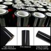 Glossy Black Self-adhesive Vinyl Sticker PET Circular Film Auto Decal Air Bubble Free Car Body Styling Decoration Accessories