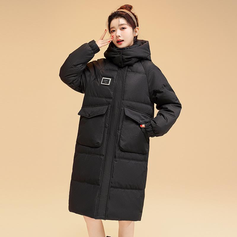 Chinese opera long knee-length cotton-padded clothes, winter new thickened couple coats, women's small cotton-padded clothes