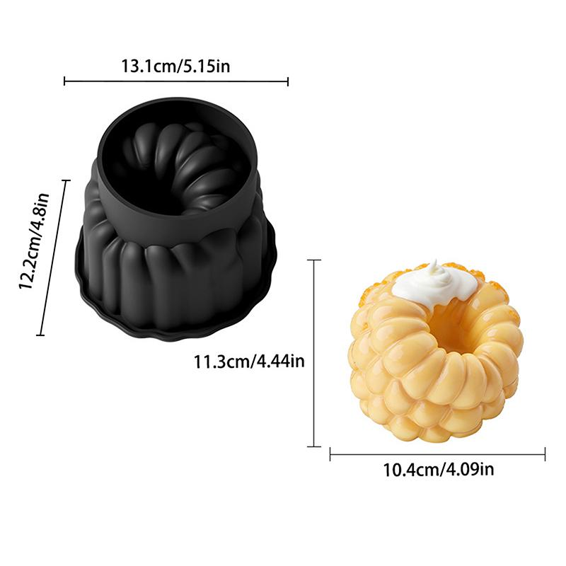 

Big Raspberry Mousse Cake Silicone Mold Mold For Chocolate Puddings Desserts Breads Diy Candles Multipurpose Strawberry Mould чёрный