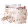 Men's Breathable Ice Silk Boxer Briefs with Separate Pouch and Mesh Print