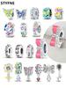 Charms Plata Copper Colors Colorful Butterflies Beads Charm Pendant For Original Bracelet For Women Diy Jewelry Love Gift