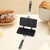 Rectangle Waffle Mold Pan Cast Aluminum Toast Frying Pan Cake Maker Sandwich Maker  Stove Top