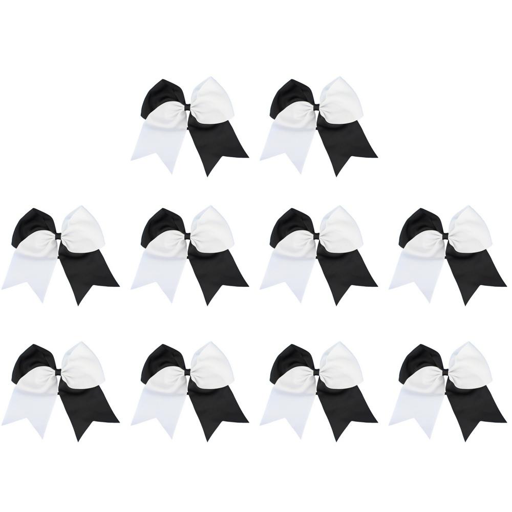 

Двухцветные большие веселые банты для софтбола, ручной работы для девочек-подростков 10pcs