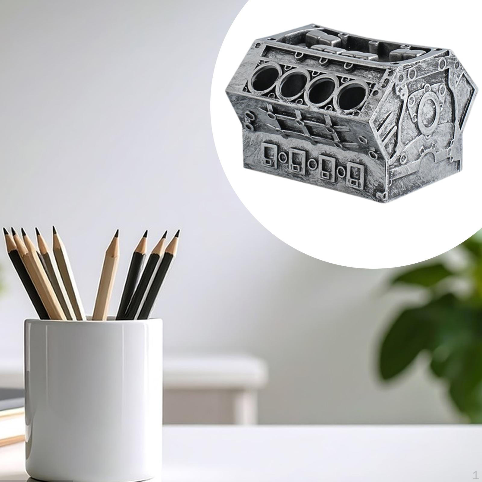 

Подставка для карандашей V8, Настольный органайзер из смолы для инженеров-механиков.