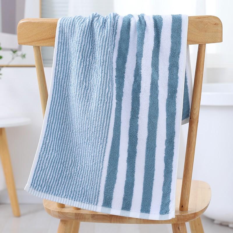 

Полотенце для ванной в японском стиле с градиентными полосками - Высокая впитываемость, полотенце для рук и лица, качественные полотенца без принта 34X74CM&1pc синий