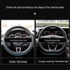 Carbon Fiber Perforated Leather Car Steering Wheel Cover - All Seasons.