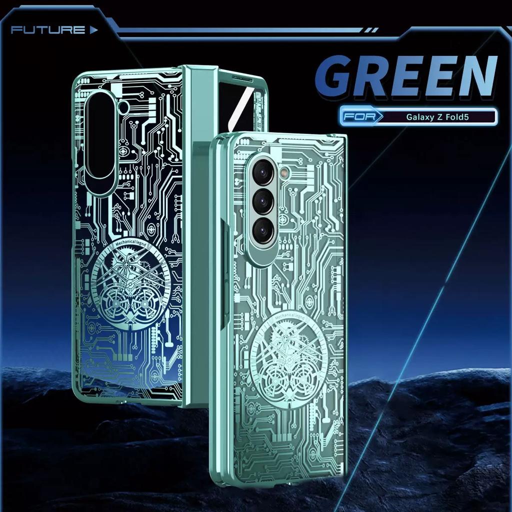 New Arrival Shell Film Magnetic Circuit Board High Transparency Phone case for Samsung Z Fold 7 6 5 PC Electroplated Phone Case