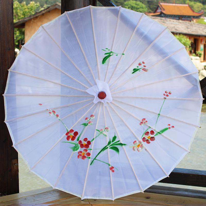 Ancient Style Silk Cloth Paper Umbrella for Dance and Cheongsam Performance - Decorative Craft Umbrella In Various Sizes for Adults and Kids