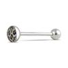 6Pcs Mixed Leopard Ball Barbell Bar Tongue Ring Stainless Steel Body Jewelry