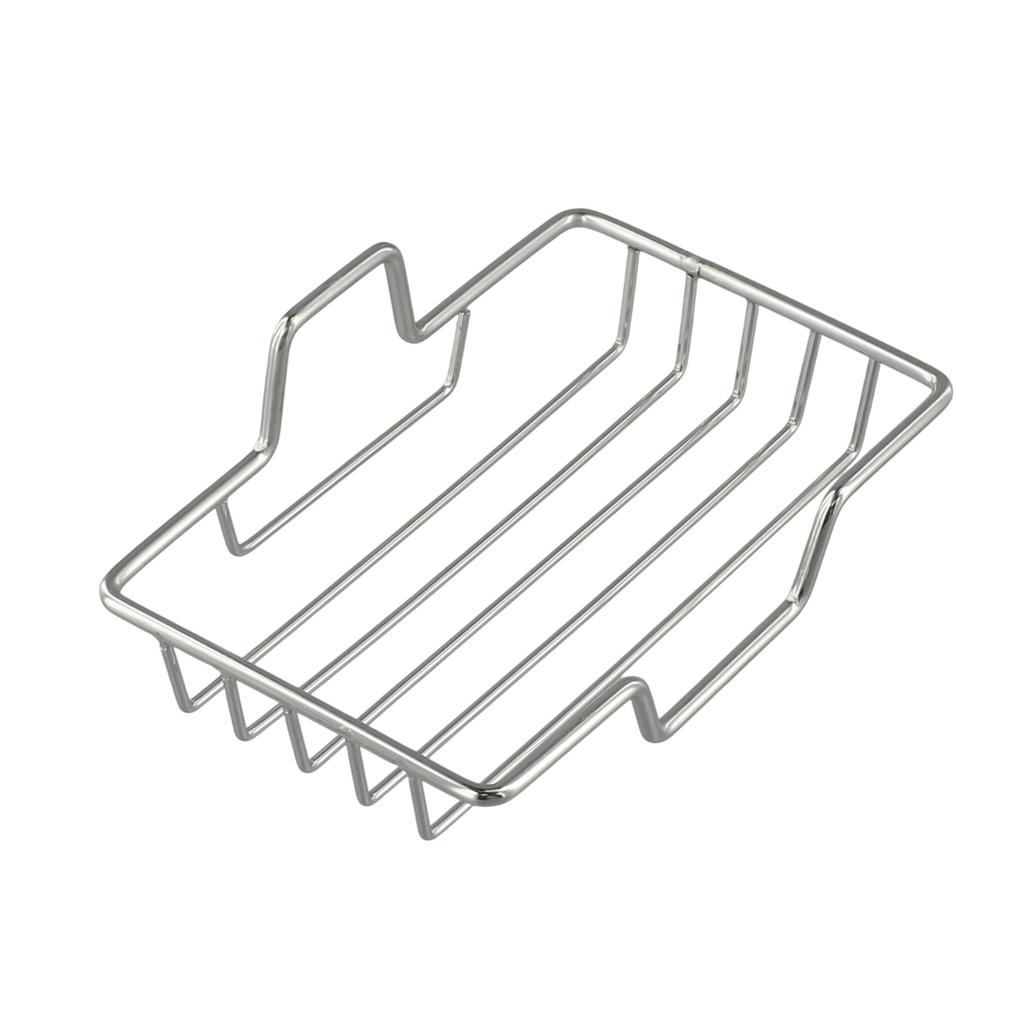 Stainless Steel Soap Box Soap Rack Soap Storage Rack Punch Free Suction Cup Wall-Mounted Bathroom Drain Tracel