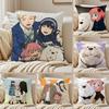 Anya Forger Pillow Case Anti-dustmite Pillowcase Invisible Zipper Silky Short Plush Sofa Cushion Cover